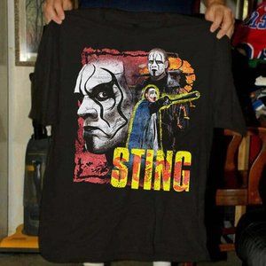 Sting Wrestler Retro Style Graphic Wrestling T-shirt, Sting Unisex Black T-shirt